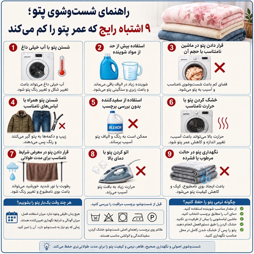 شست‌وشوی پتو